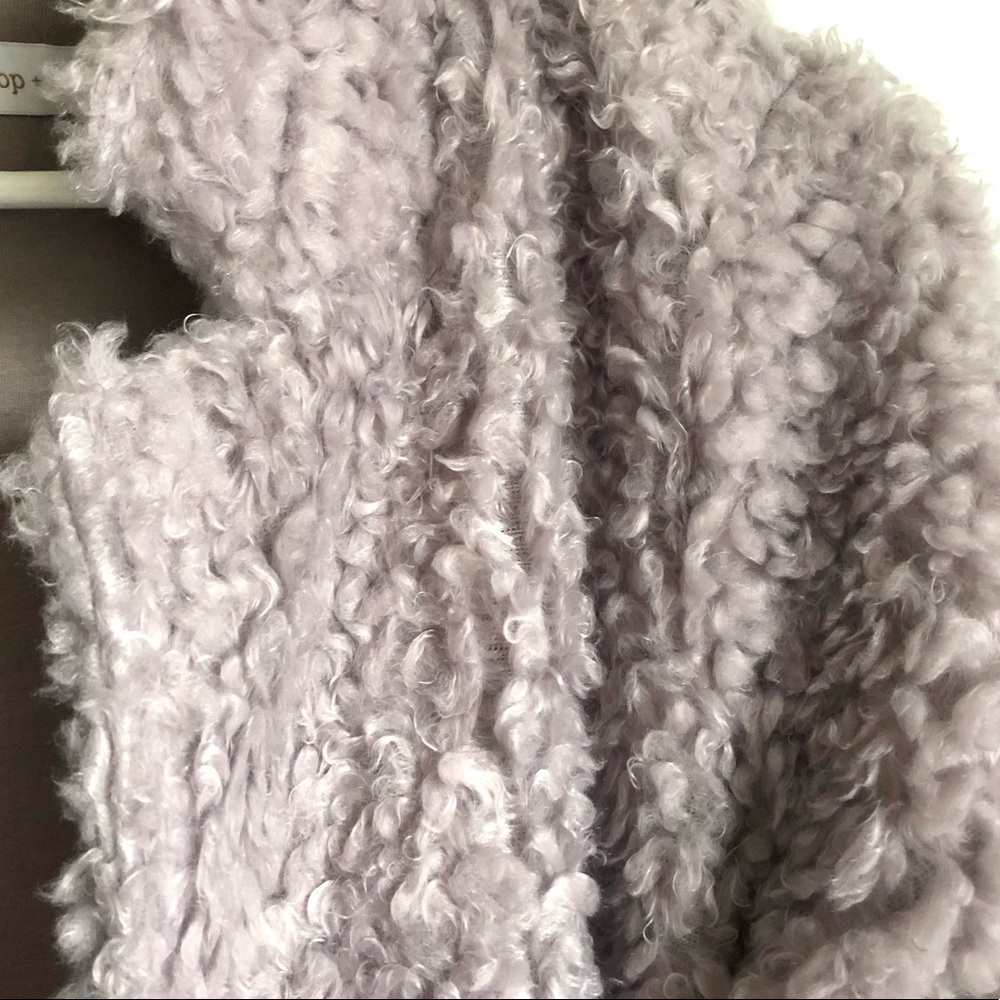 NWT Anthropologie Bishop + Young Gray Rosella Faux Sherpa Teddy Coat Size Medium - Picture 4 of 10